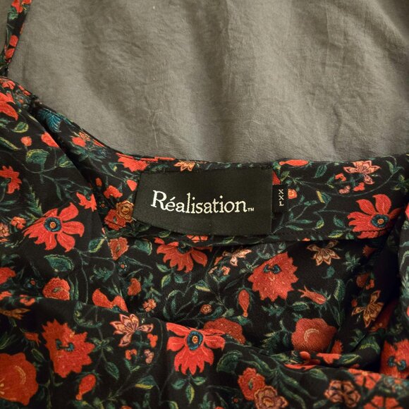 Realisation Par Montague Dress | Black Batik Floral | XXL | Excellent Condition - Picture 5 of 6